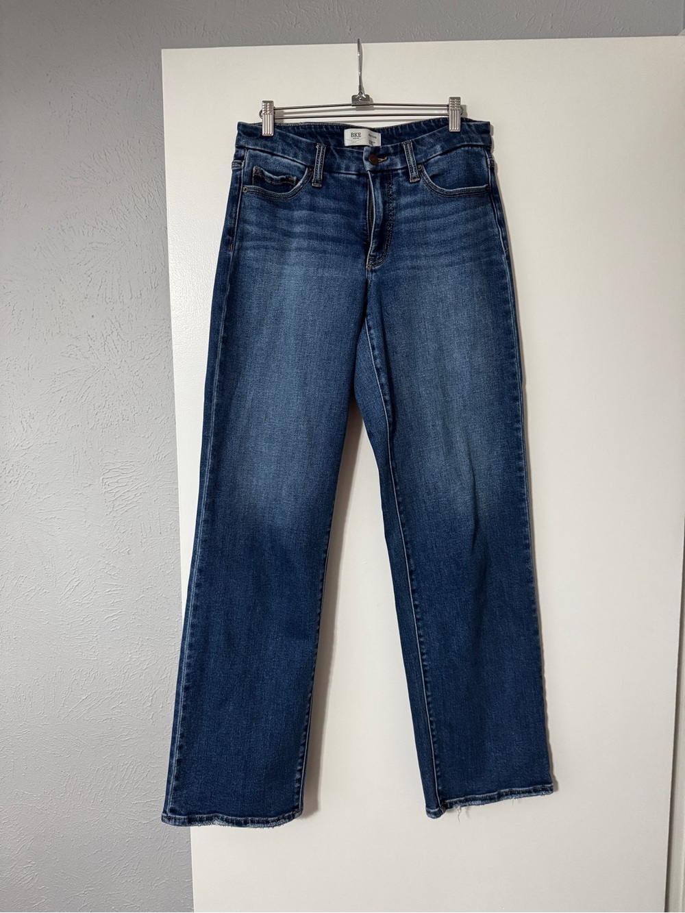 Buckle Wide Leg Women’s Jeans - Dark Blue